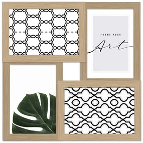 Natúr színű fali képkeret 27x27 cm Beech – knor