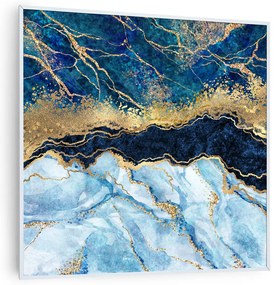 Klarstein Wonderwall Air Art Smart, infravörös hősugárzó, 60 x 60 cm, 350 W, kék márvány