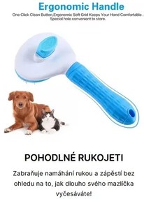 Innovatív kefe a szőr kifésülésére - PETBRUSHY - kék