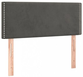 sötétszürke bársony fejtámla 80 x 5 x 78/88 cm