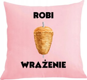 Párna párnahuzat nyomott mintás Kebab Robi benyomás