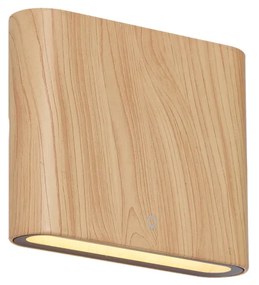 Skandináv kültéri fali lámpa fa mintás 11,5 cm LED-del IP65 - Batt