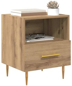 Éjjeli asztal fiókkal 2 pcs Barna 40 x 35 x 47.5 cm Faanyag