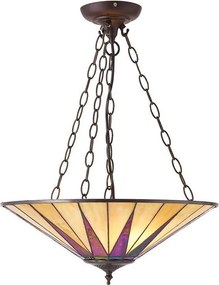 Endon klasszikus tiffany függeszték dark star sötétbarna sokszínű end70754
