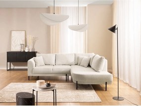 Bézs zsenília sarokkanapé (jobb oldali-L alakú) Mauris – Ropez