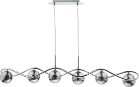 Dar Lighting modern függeszték lysandra füstös csiszolt króm darlys6250