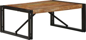 vidaXL többszínű tömör újrahasznosított fa dohányzóasztal 80x80x35 cm