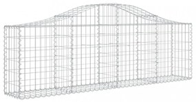 7 db íves horganyzott vas gabion kosár 200x30x60/80 cm