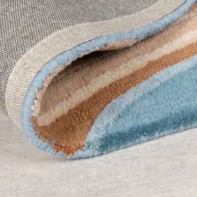 Kék kézi szövésű gyapjú szőnyeg 160x230 cm Abstract Flow – Flair Rugs