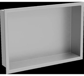 Mexen X-Wall-R fürdőszoba süllyesztett polc kerettel 45 x 30 cm, inox - 1910453010