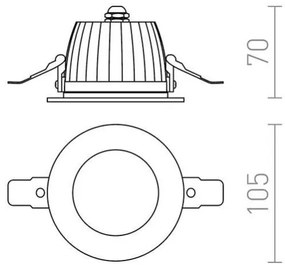 RED - Design Rendl-R10565- LED Kültéri beépíthető lámpa AMIGA 8W/230V IP65