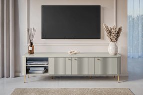 Vesper 3D TV-szekrény 187 cm - kasmír / arany színű lábak