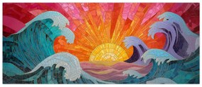 Kép - Hullámmozaik (120x50 cm)