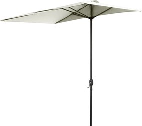 Outsunny Félárnyék 230x130x245 cm Fali Napernyő Kézi Mechanizmusú UV Védelemmel 30+ Vízálló Ernyő Erkélyre Teraszon Kertbe Beige | Aosom
