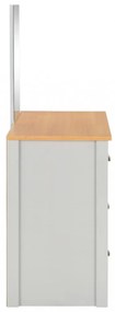 szürke öltözőasztal tükörrel és ülőkével 104 x 45 x 131 cm