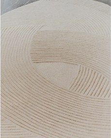 Krémszínű kézi szövésű gyapjú szőnyeg 160x230 cm Domm – Kave Home