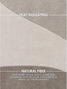 Bézs kézi szövésű gyapjú kerek szőnyeg ø 200 cm Hackney Clarissa – Ted Baker