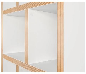 Fehér-natúr színű könyvespolc 70x198 cm Berlin – TemaHome