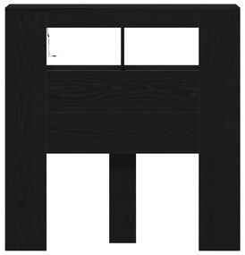 Tároló Fejhajtó LED Világítással Fekete Tölgy 100x18,5x103,5 cm