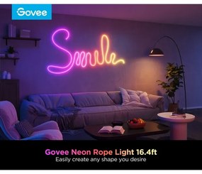 Govee - Neon 2 MATTER hajlítható LED szalag 5m RGBIC Wi-Fi IP67