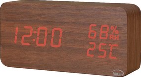Óra Ébresztőóra Elektronikus Led Fa Álló – Dátum Hőmérő Higrométer