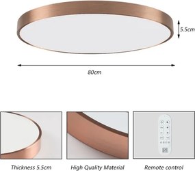 Immax NEO 07323L-LED Fényerőszabályozható mennyezeti lámpa SEMPLICI 96W/230V Ø80 cm Wi-Fi Tuya rózsaszín + távirányító