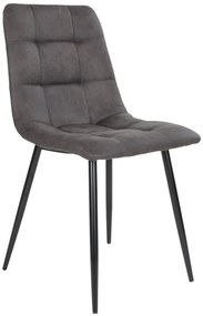Middelfart design szék, szürke mikroszálas szövet, acél láb