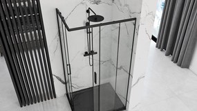 Zuhanykabin Rea Punto black 80x100