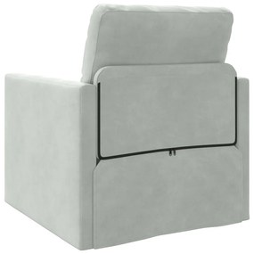 vidaXL Egyszemélyes Floor Sofa Átalakítható Szövet 74x77x81 cm Világosszürke