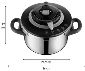 Tefal CLIPSO+ CHEF 4,5 l rozsdamentes kukta, nyomásfőző edény