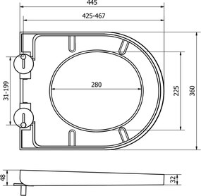 Mexen - WC ülőke DUROPLAST WC csészéhez LENA RICO SOFIA CARMEN (823) | lágyzárás, 39020100