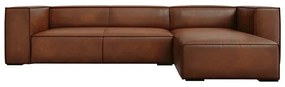 Konyakbarna bőr sarokkanapé (jobb oldali) Madame – Windsor & Co Sofas