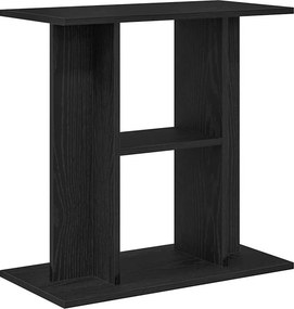 vidaXL fekete tölgyfa akváriumállvány 60 x 30 x 60 cm