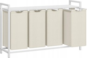 Oxford szennyestartó kosár 4 db 40 L-es fehér-szürke