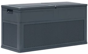 antracitszürke kerti tárolóláda 320 L