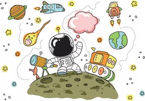 Fotótapéta Űrhajós bolygó rakéta Föld 460x300 vinil +ragasztó