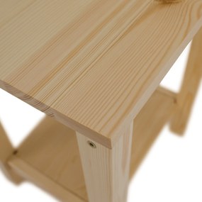 Éjjeliszekrény, masszív/természetes, FOSIL