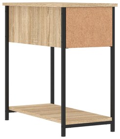 2 db sonoma tölgy színű szerelt fa éjjeliszekrény 30x60x60 cm