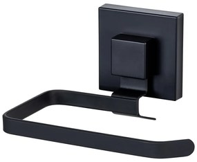 Fekete öntapadós rozsdamentes acél WC-papír tartó Quadro – Wenko