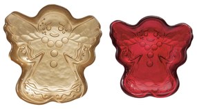 Karácsonyi Üvegtál szett 2 db-os angyal forma díszdobozban Sweet Christmas