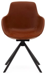 Konyakbarna kárpitozott karfás étkezőfotel szett 2 db-os Tissiana – Kave Home