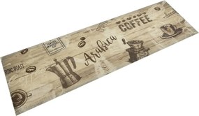 vidaXL barna kávémintás mosható bársony konyhaszőnyeg 45x150 cm