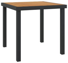 vidaXL barna alumínium és WPC kerti asztal 78,5 x 78,5 x 74 cm
