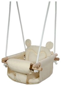 2Kids Toys - Gyermek textilhinta krémes/bükkfa