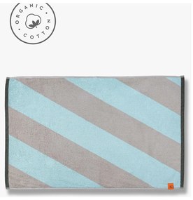 Mentazöld bio pamut fürdőszobai kilépő 50x80 cm Diagonal – Mette Ditmer Denmark