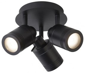 SEARCHLIGHT-6603BK SAMSON Fekete Színű Fürdőszoba Mennyezeti Lámpa 3XGU10 50W IP44