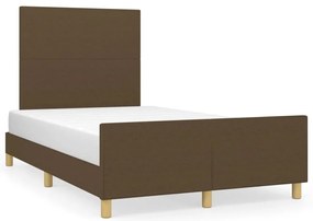 sötétbarna szövet ágykeret matrac nélkül 120x200 cm