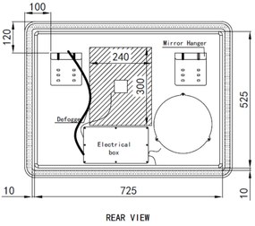 Fürdőszobai LED tükör 80x60cm | Páramentesítő - Kozmetikai tükör - Fényerő + színhőfok állítás - Digitális óra | Welland Luxury-Line G795