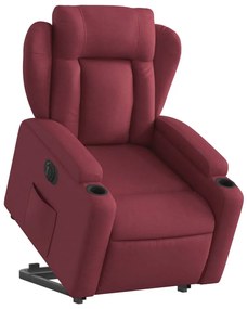 vidaXL elektromos felállást segítő bordó szövet dönthető fotel