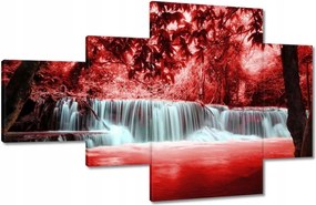 Vászonkép 130x80 Vörös vízesés Kaszkád